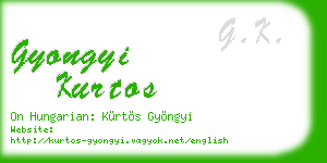 gyongyi kurtos business card