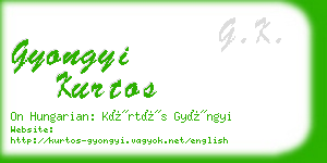 gyongyi kurtos business card